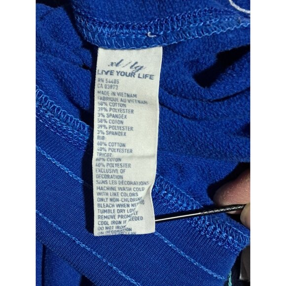 American Eagle AEO Logo Pants Womens Size L Blue Athletic Lounge Sporty Pants - Picture 3 of 11